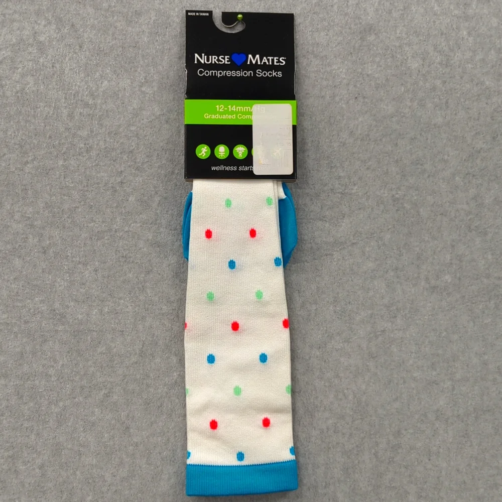 Nurse Mates compression socks 12-14mmHg 9-11 Dots